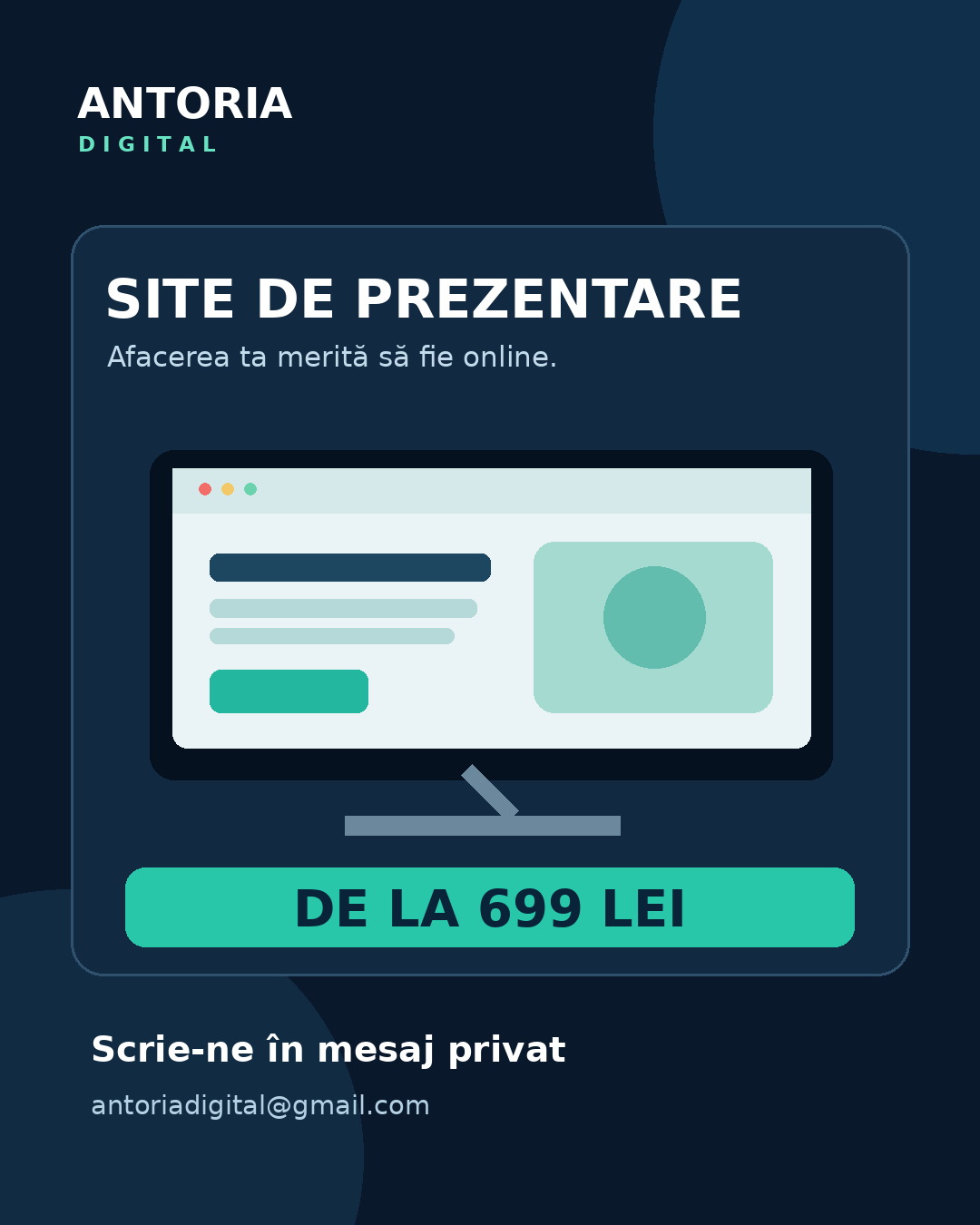 Exemplu website ANTORIA DIGITAL