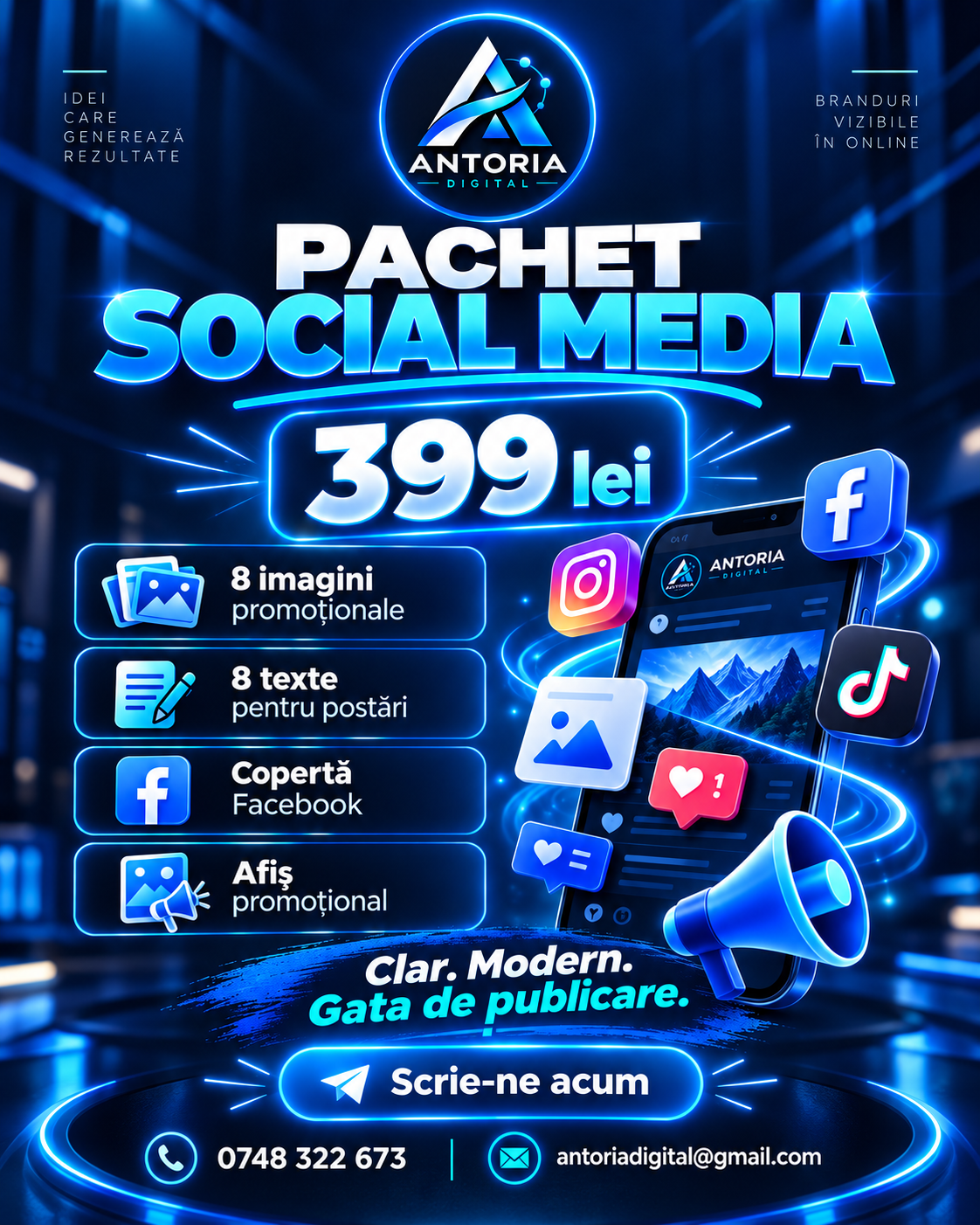 Exemplu conținut Social Media ANTORIA DIGITAL